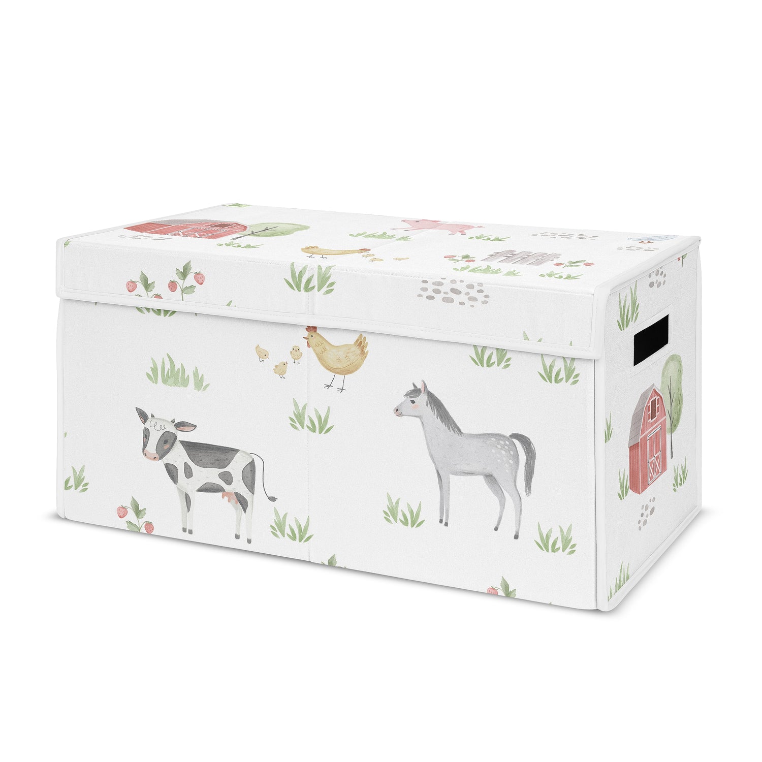 Farm Animals Collection Fabric Toy Bin Storage