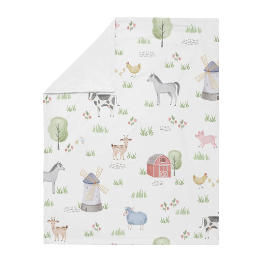 Farm Animals Collection Baby Blanket