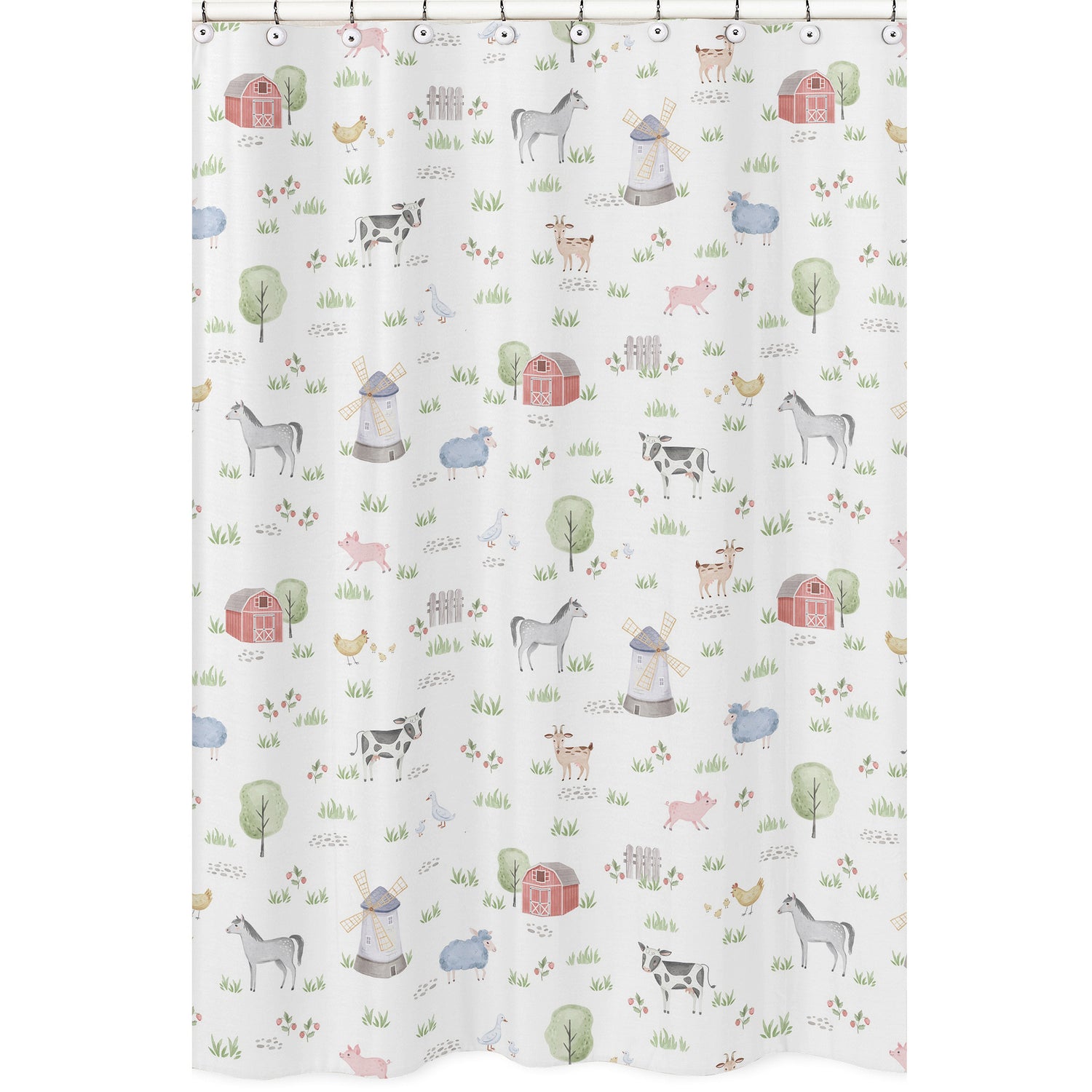 Farm Animals Collection Shower Curtain