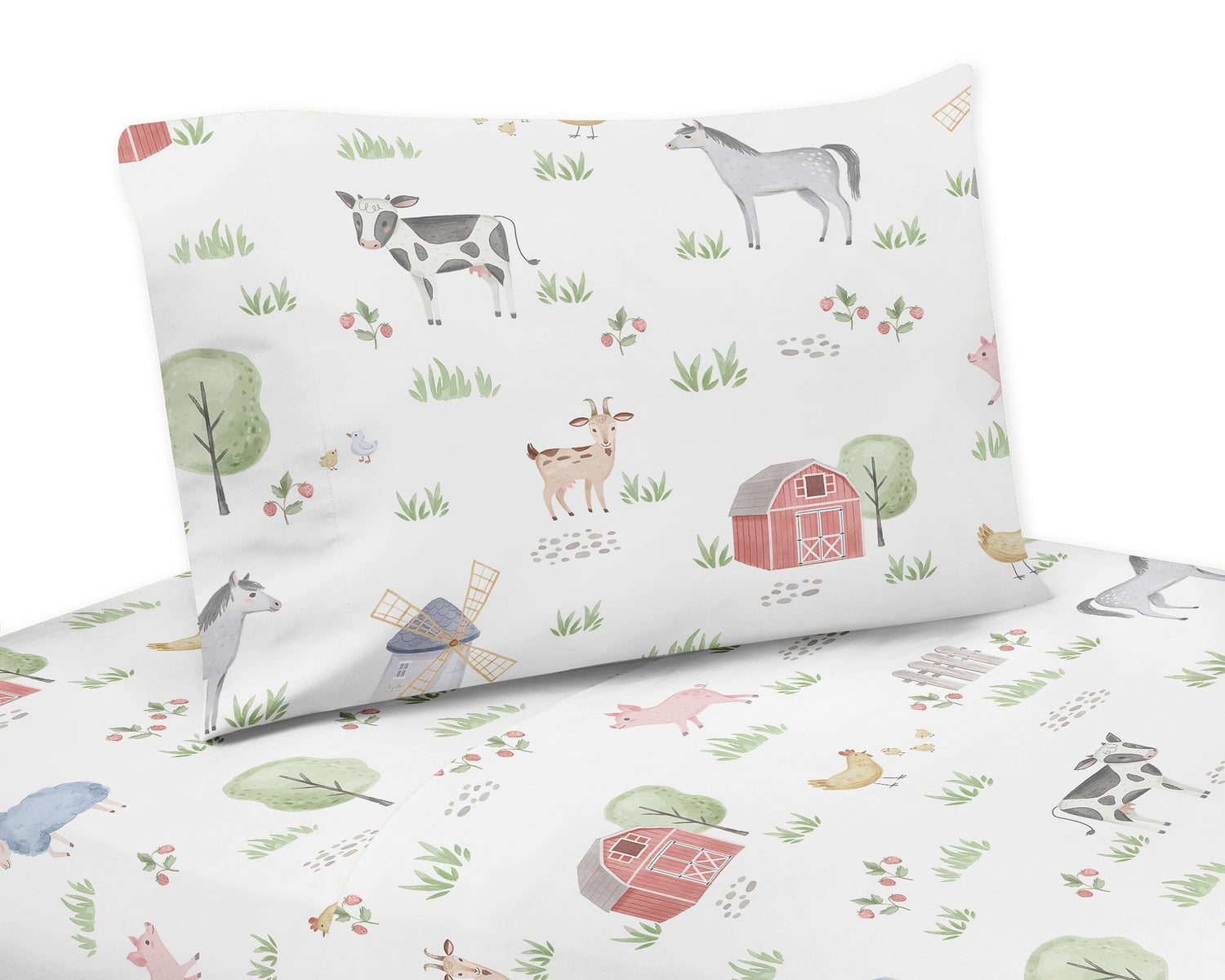 Farm Animals Collection Twin Sheet Set