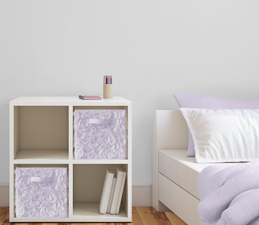 Rose Lavender Collection Foldable Fabric Storage Bins