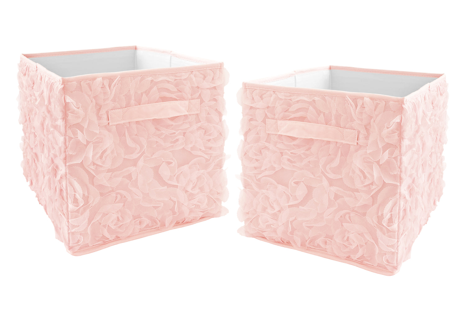 Rose Pink Collection Foldable Fabric Storage Bins