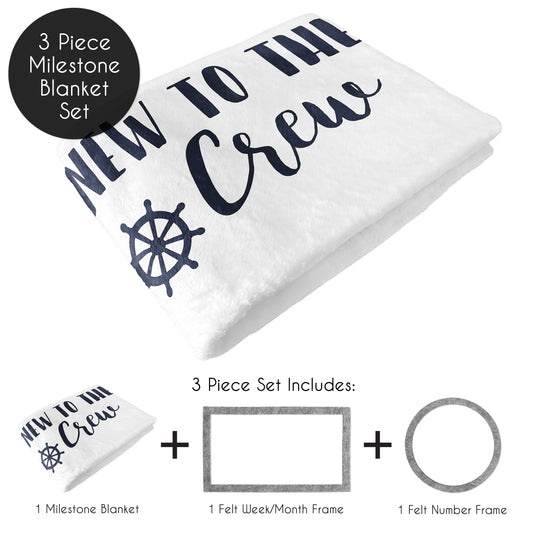 Sailor Collection Monthly Milestone Baby Blanket