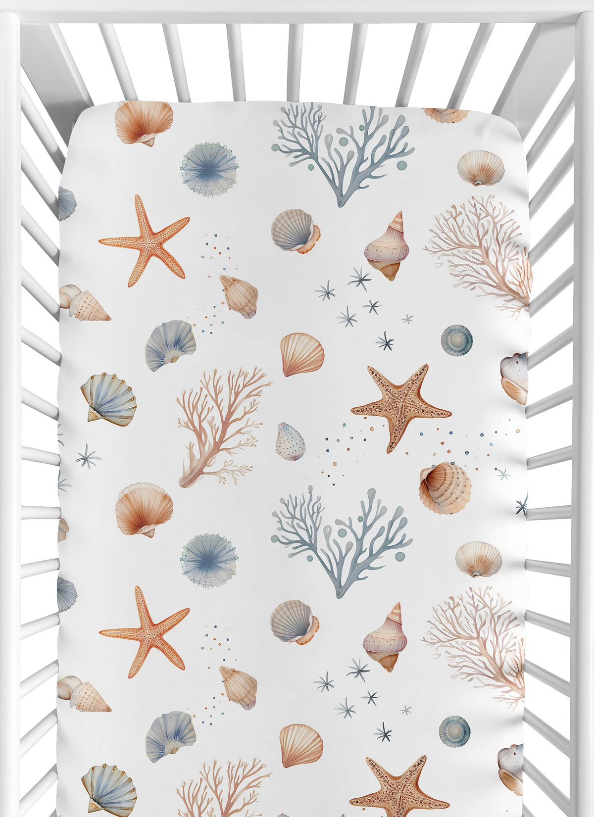 Seashells Collection Crib Sheet