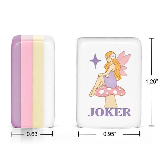 Purple Secret Garden Collection American Mahjong Tile Set (160pc) 1.26in. Layered Acrylic with Travel Bag