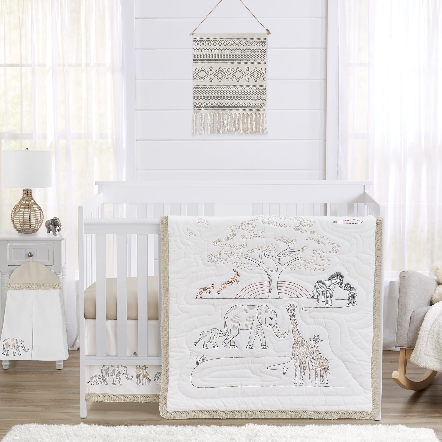 Serengeti Animals Collection 4 Piece Crib Bedding