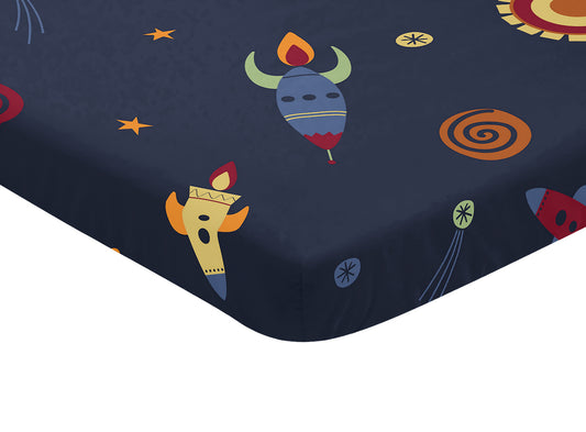 Space Galaxy Collection Mini Crib Sheet
