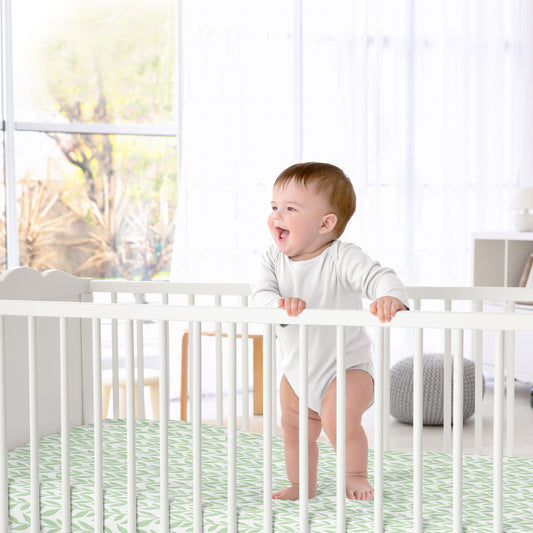 Sunflower Collection Crib Sheet - Leaf Print