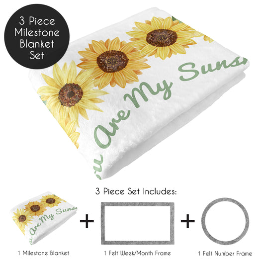 Sunflower Collection Monthly Milestone Baby Blanket