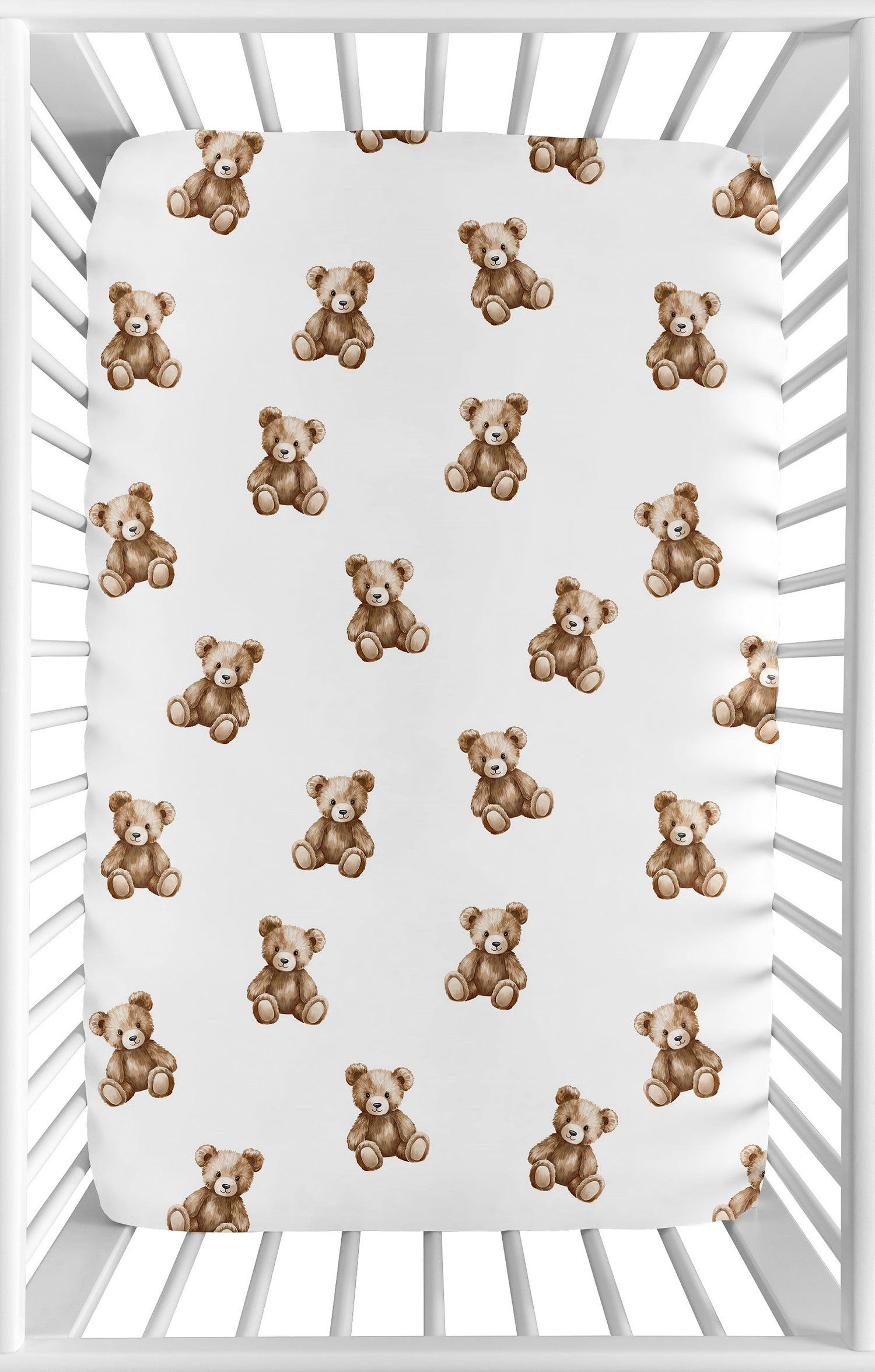 Boho Teddy Bear Collection Mini Crib Sheet