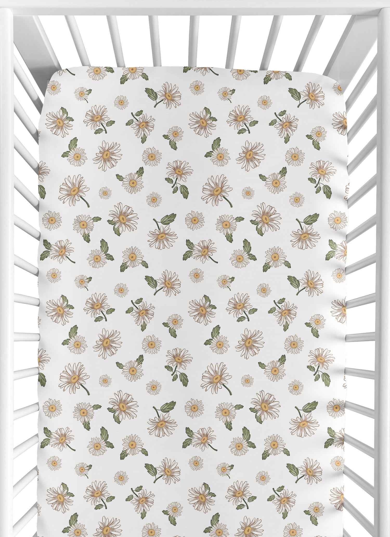 Vintage Floral Collection Crib Sheet - Daisy