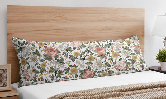 Vintage Floral Collection Full Length Body Pillow Cover
