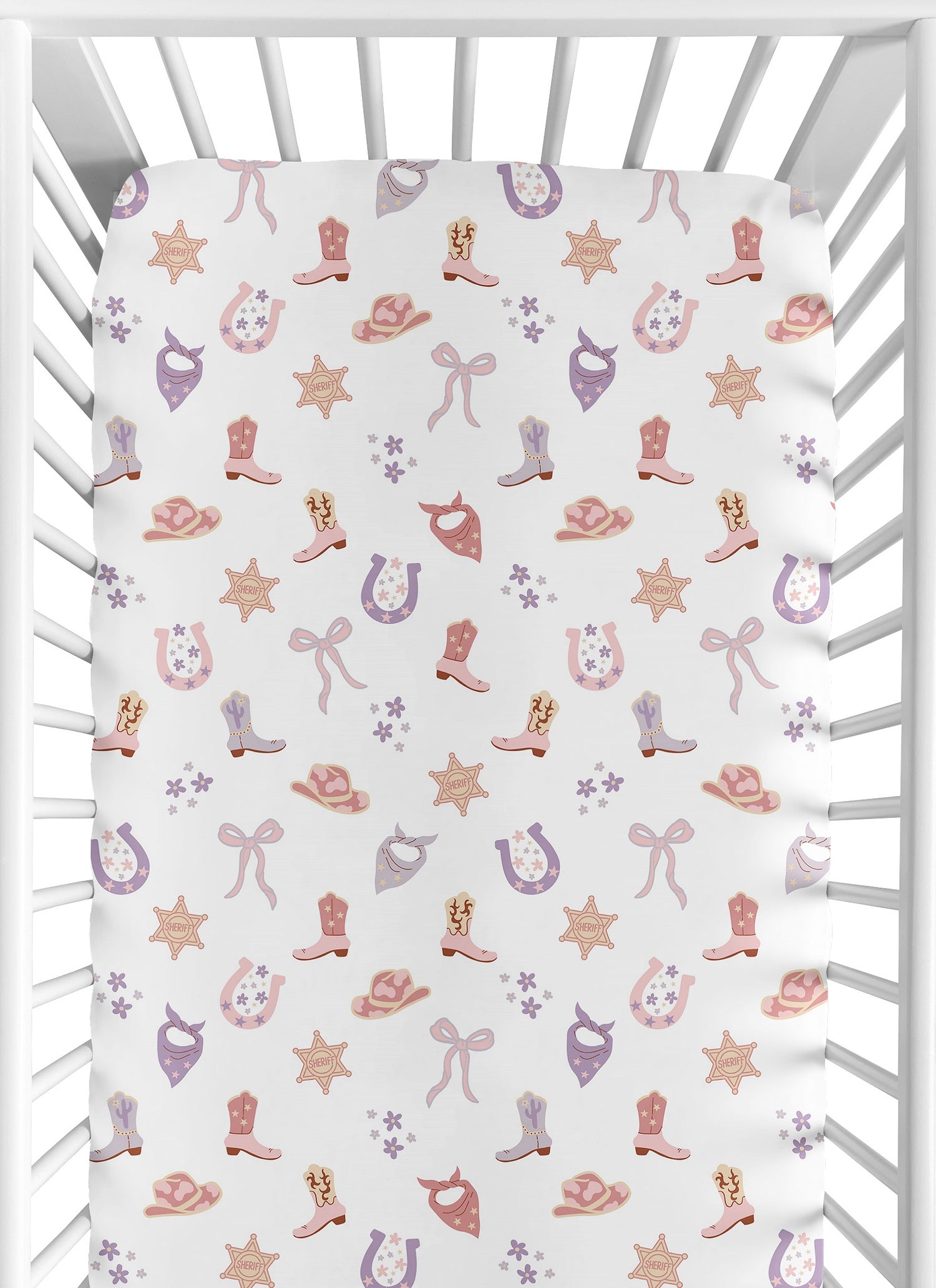 Boho Western Cowgirl Collection Crib Sheet