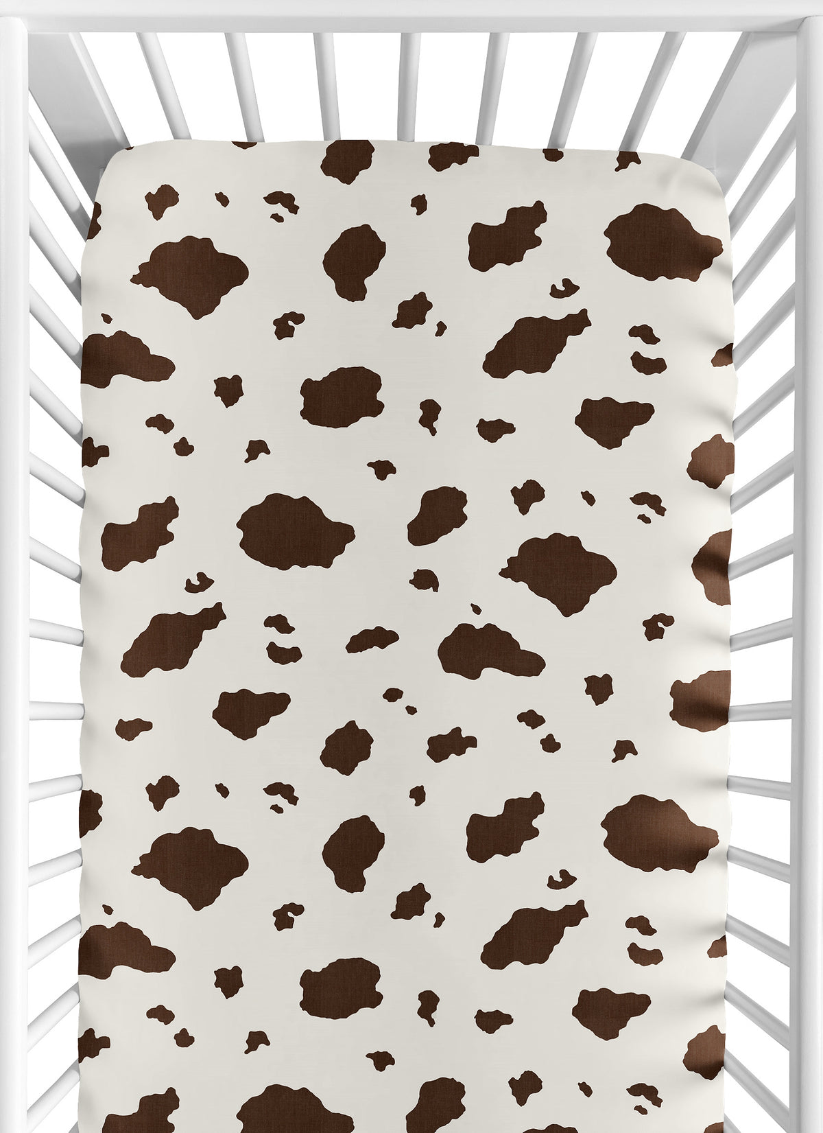 Western Cowgirl Collection Crib Sheet - Cow Print