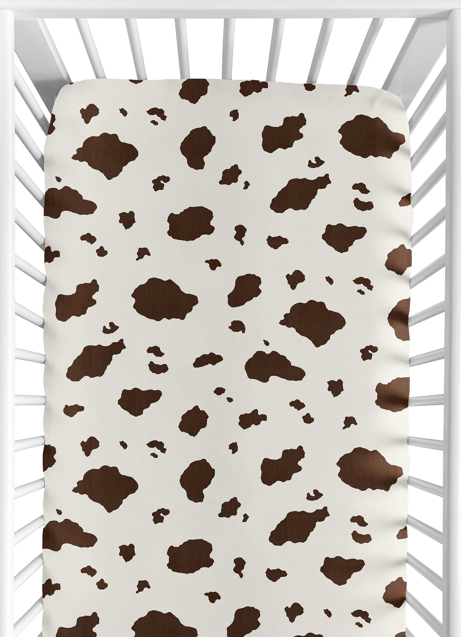 Wild West Cowboy Crib Sheet - Cow Print