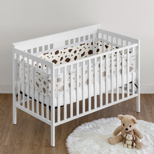 Wild West Cowboy Collection Sweet Jojo Designs + BreathableBaby Breathable Mesh Crib Liner - Cow Print