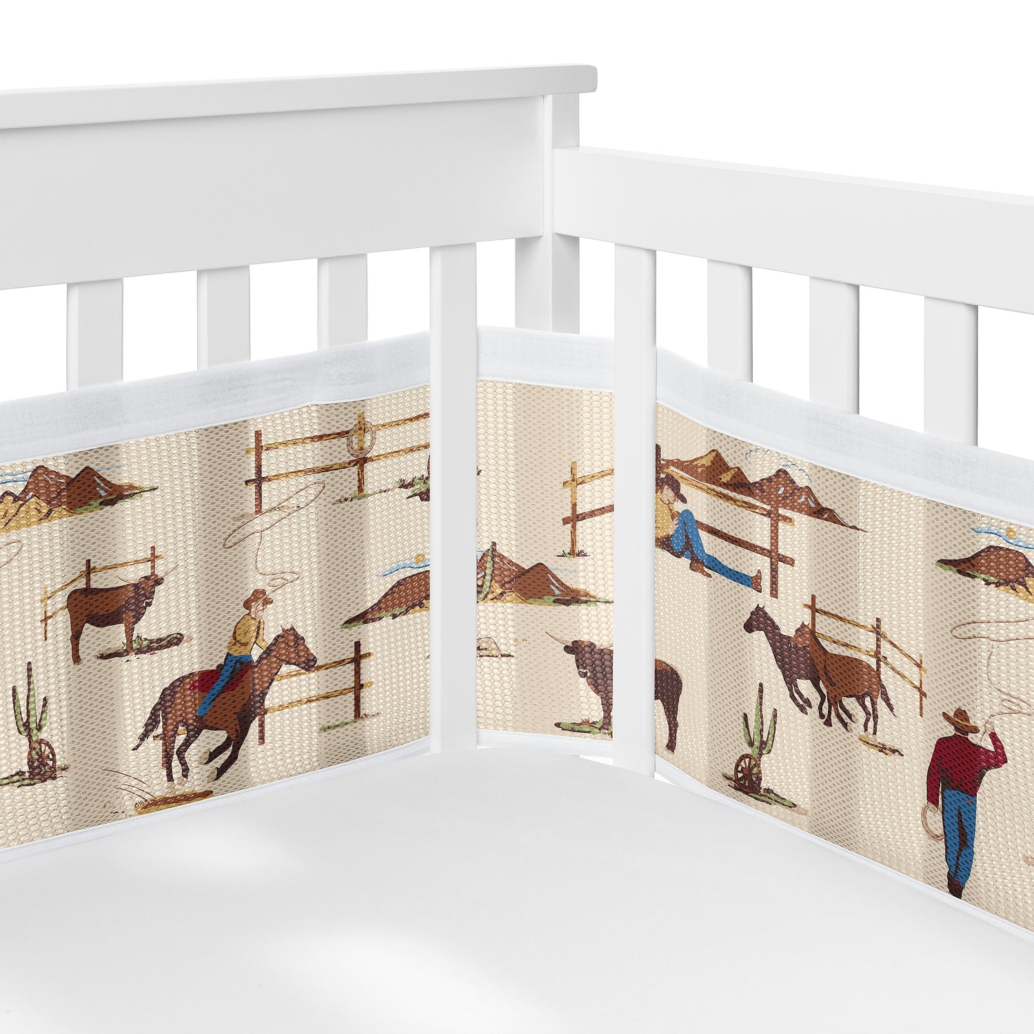 Wild West Cowboy Collection Sweet Jojo Designs + BreathableBaby Breathable Mini Mesh Crib Liner