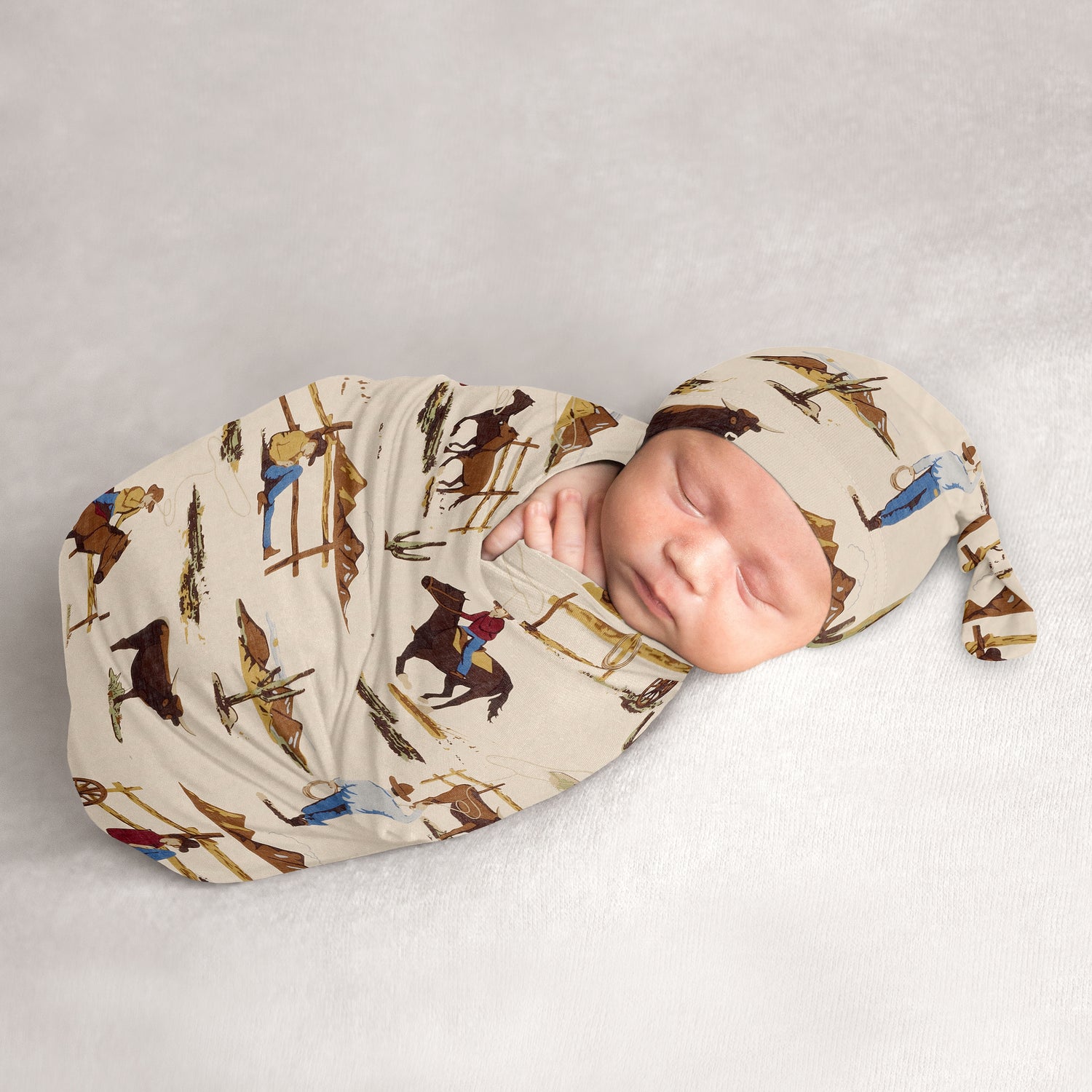 Wild West Collection Baby Cocoon and Beanie Hat - 2 Piece Set