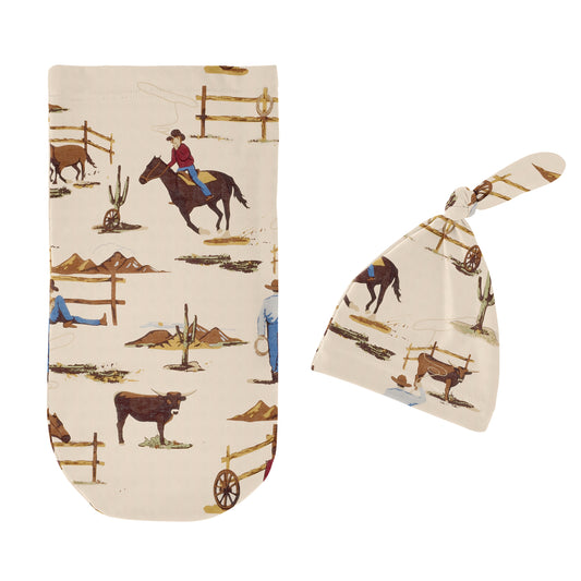 Wild West Collection Baby Cocoon and Beanie Hat - 2 Piece Set