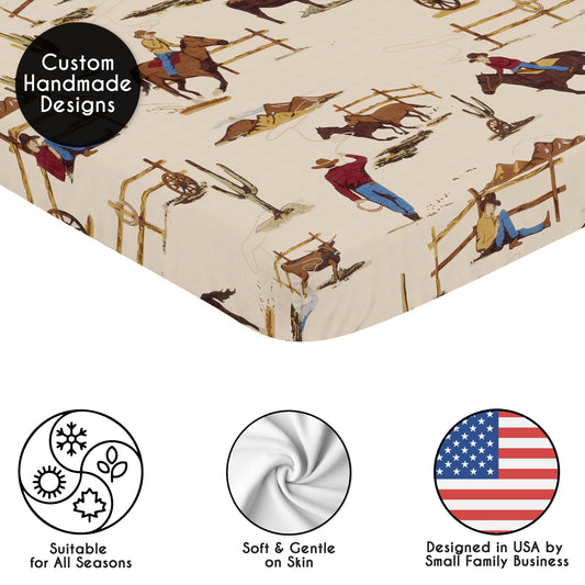 Wild West Collection Mini Crib Sheet