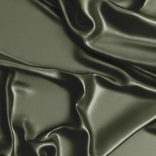 Woodland Camo Collection Satin Fitted Crib Sheet - Solid Dark Green
