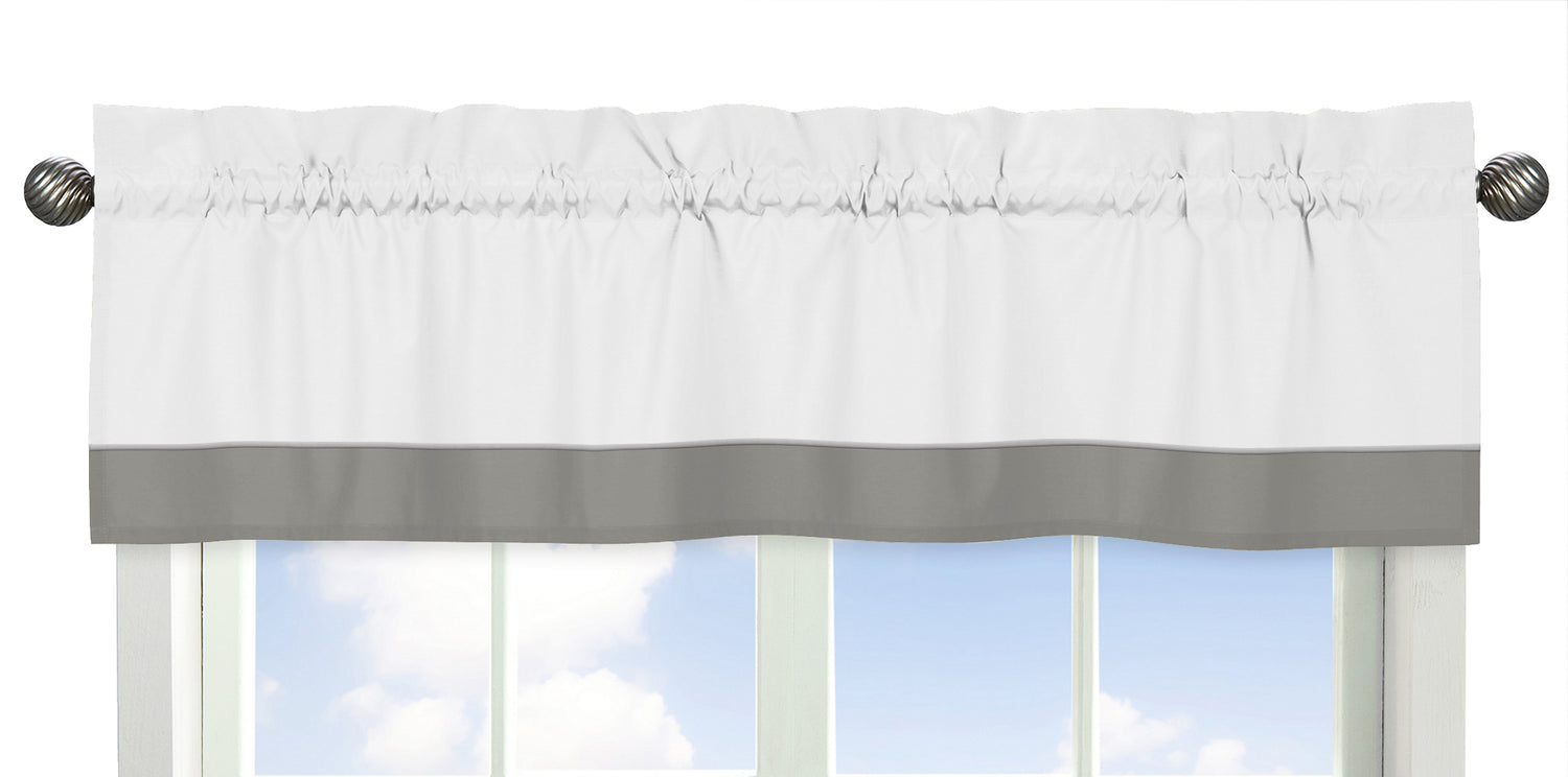 Woodsy Grey and White Collection Window Valance