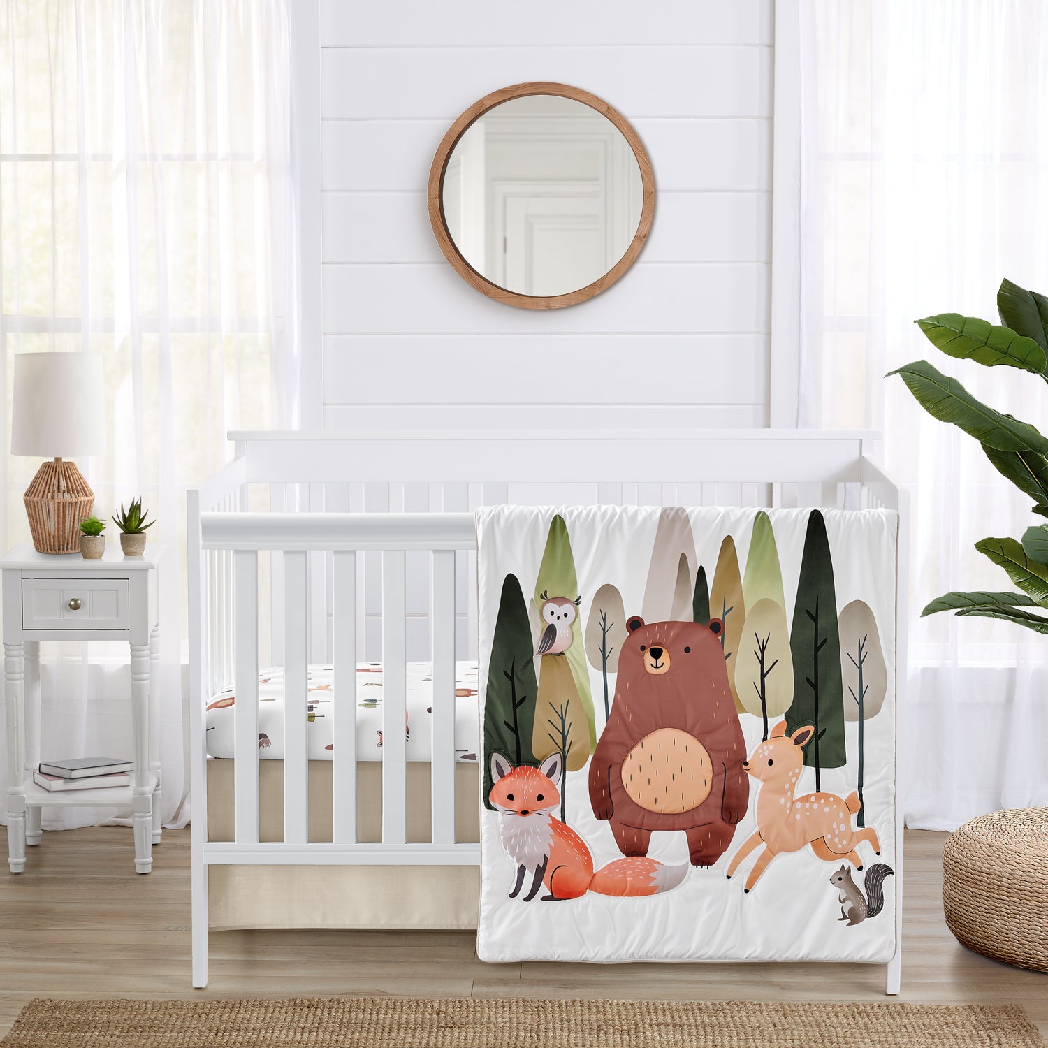 Woodland Animal Pals 3 Piece Crib Bedding