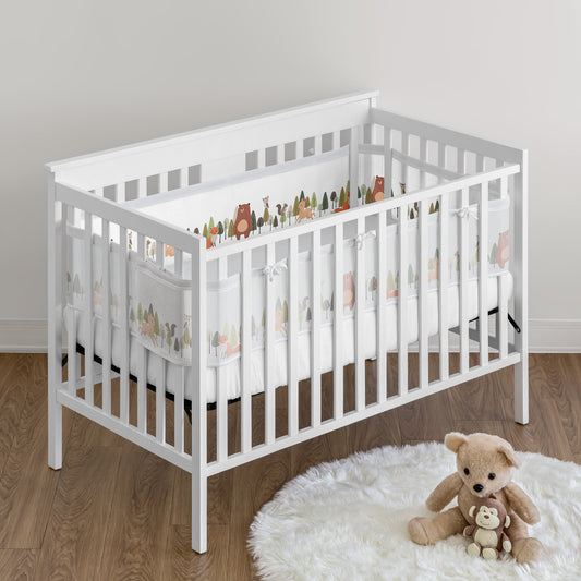 Woodland Animal Pals Collection Sweet Jojo Designs + BreathableBaby Breathable Mesh Crib Liner