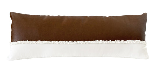 Boho Faux Leather Collection Full Length Body Pillow Cover