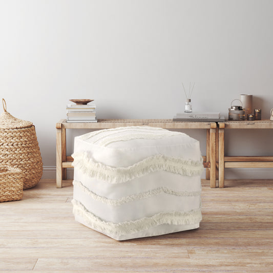 Boho Fringe Collection Ottoman Pouf Cover