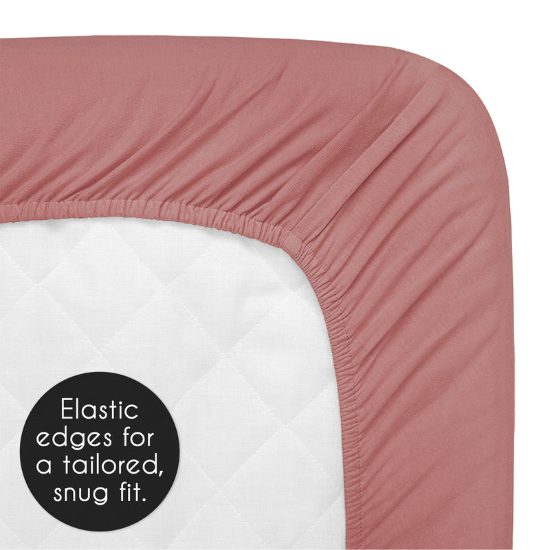 Diamond Tuft Mauve Pink Collection Crib Sheet