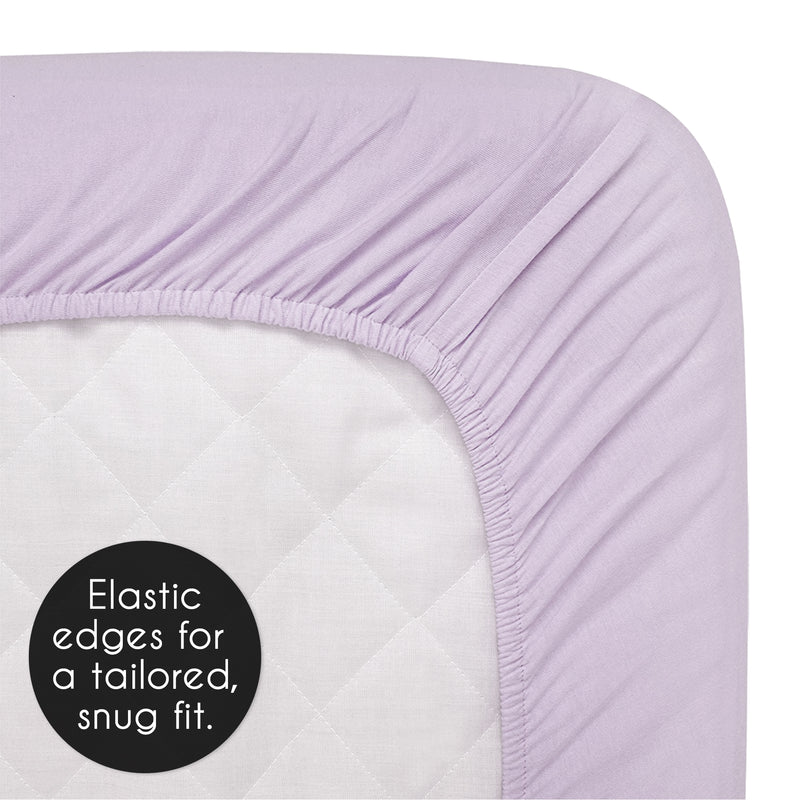 Peony Floral Garden Lavender Purple and Ivory Collection Changing Pad Cover