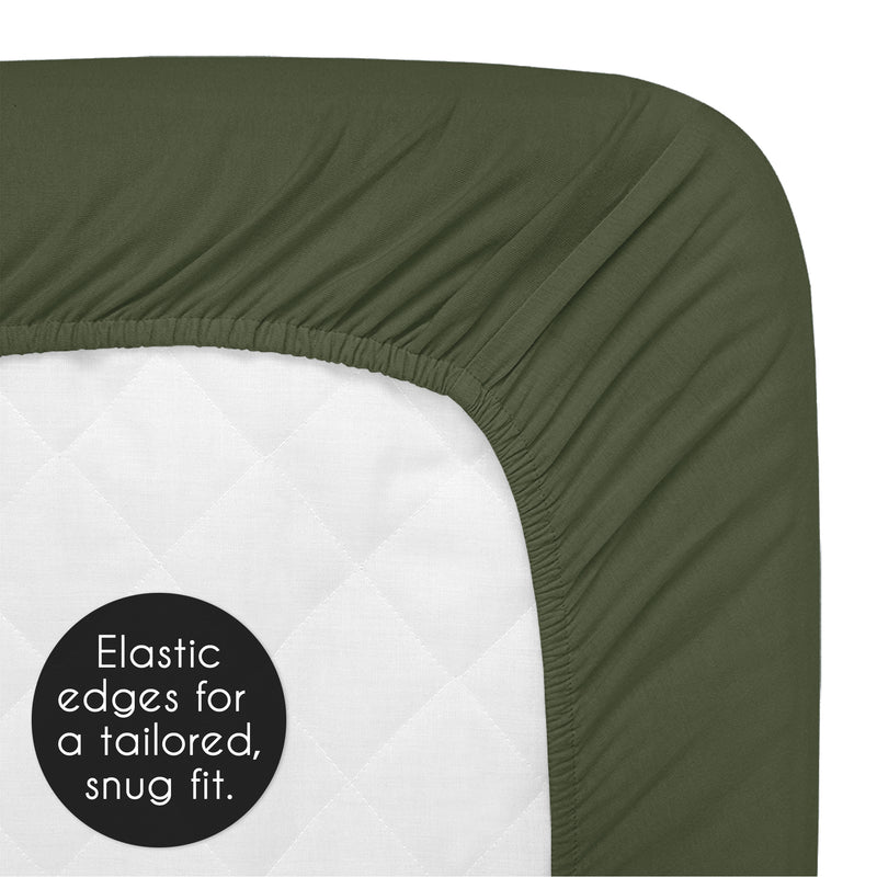 Football Collection Crib Sheet - Solid Dark Hunter Green