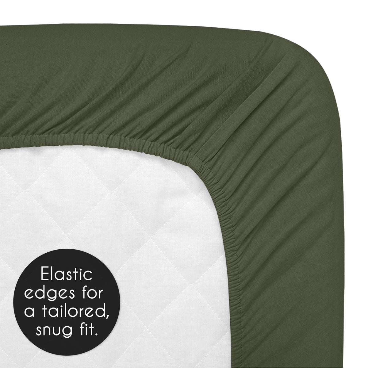 Boho Hatch Green and White Crib Sheet