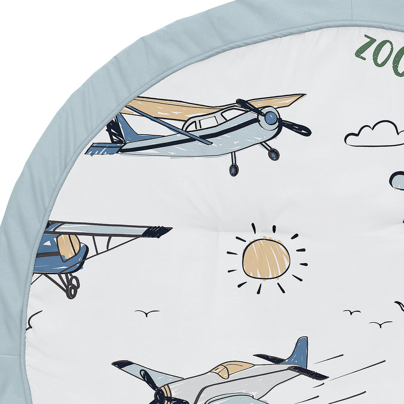 Airplane Green and Blue Collection Playmat