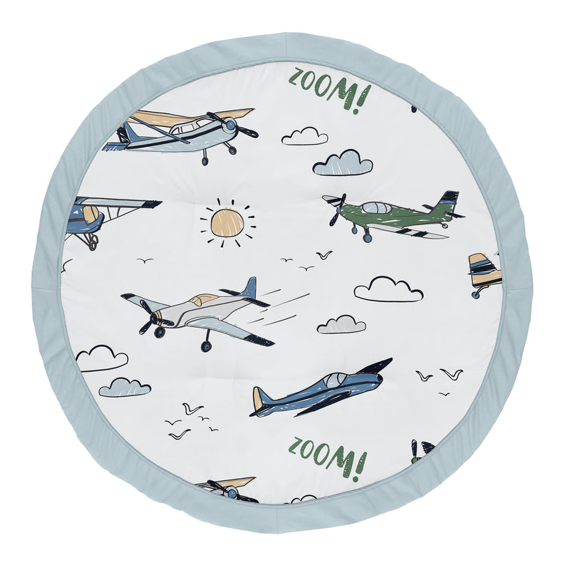 Airplane Green and Blue Collection Playmat