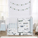 Airplane Green and Blue Collection 4 Piece Crib Bedding