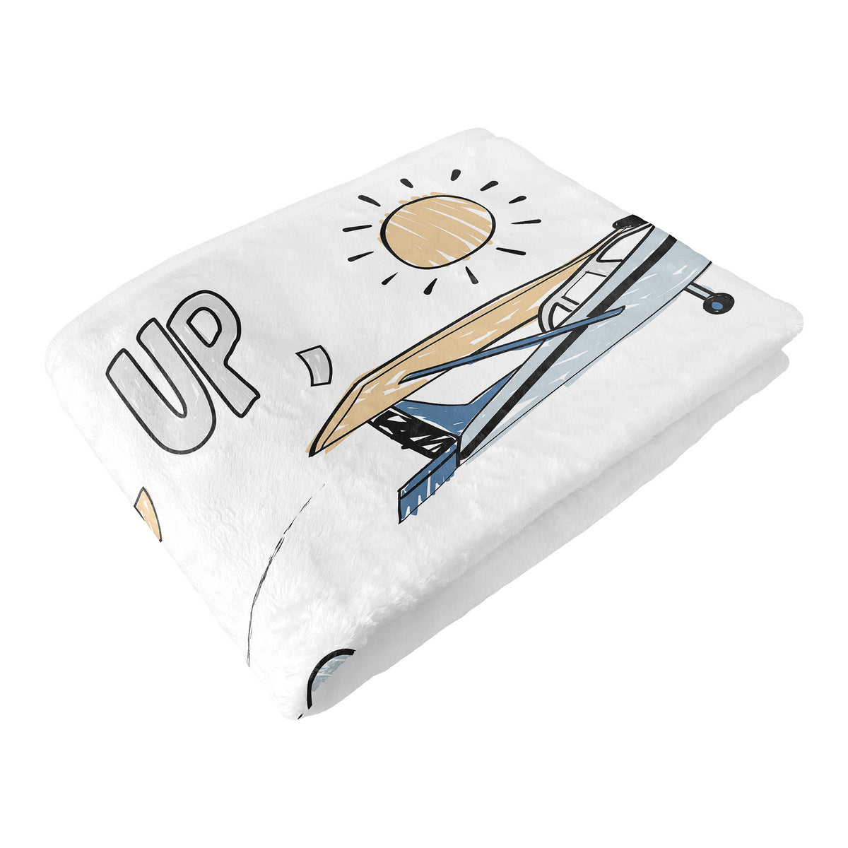 Airplane Green and Blue Collection Monthly Milestone Baby Blanket