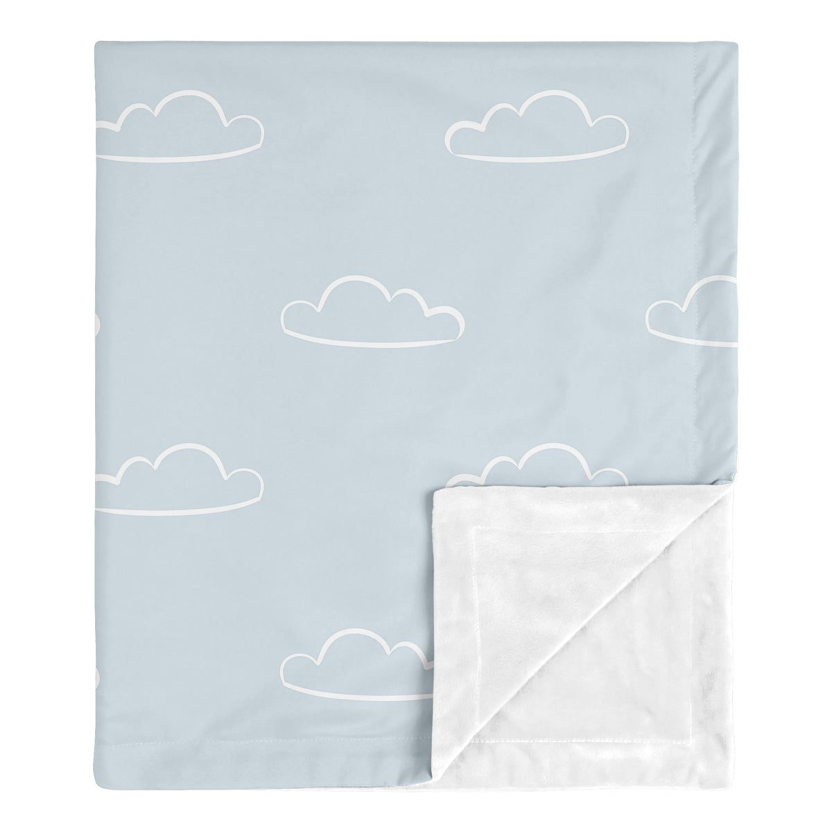 Airplane Red and Blue Collection Baby Blanket - Cloud Print