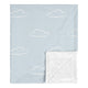Airplane Red and Blue Collection Baby Blanket - Cloud Print
