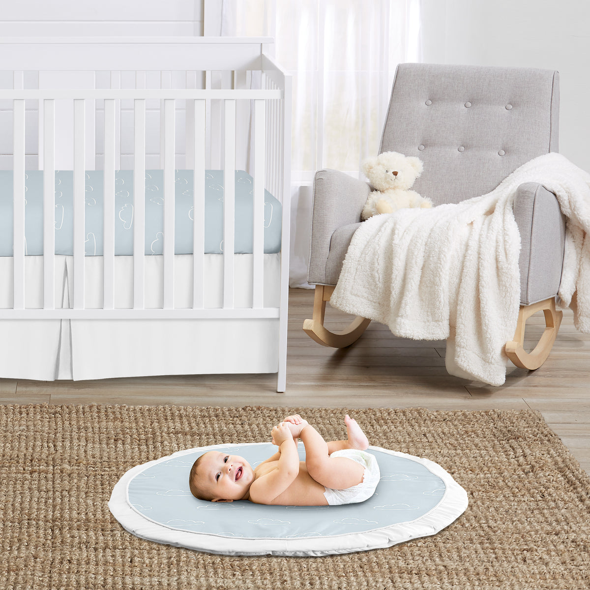 Airplane Red and Blue Collection Playmat - Cloud Print