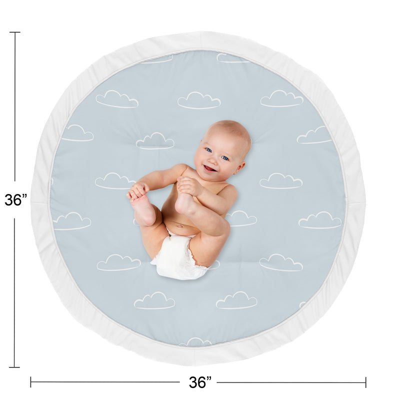Airplane Red and Blue Collection Playmat - Cloud Print