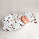 Airplane Red and Blue Collection Baby Cocoon and Beanie Hat - 2 Piece Set