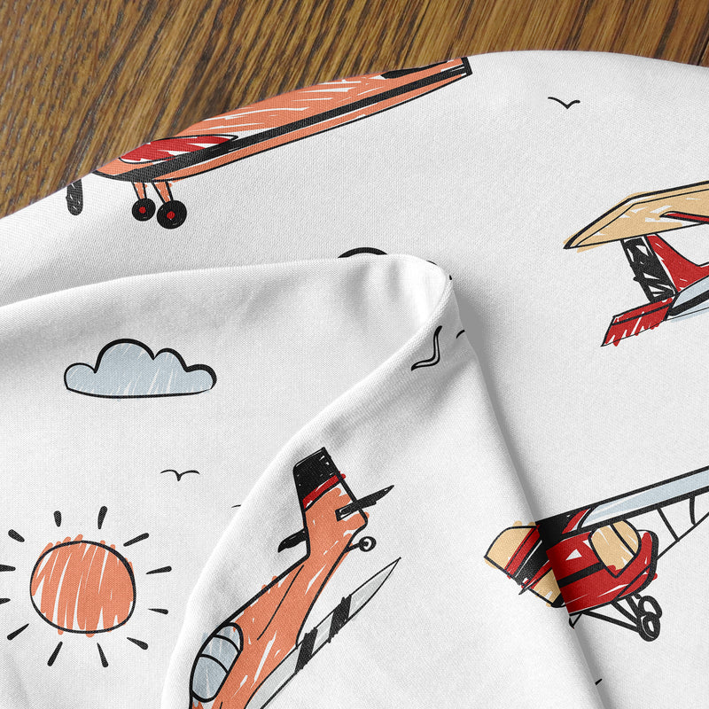 Airplane Red and Blue Collection Baby Cocoon and Beanie Hat - 2 Piece Set