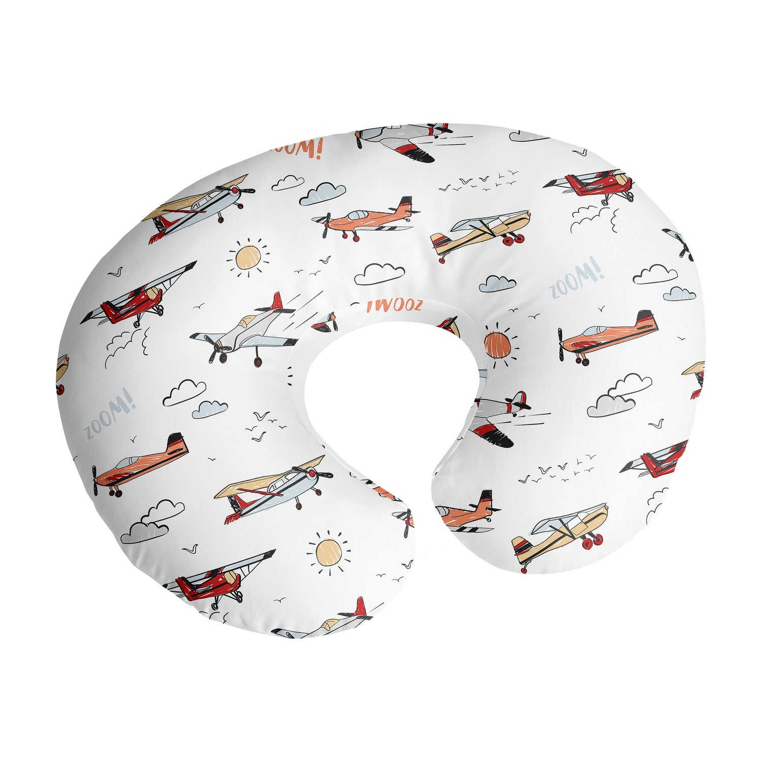 Airplane Red and Blue Collection Nursing Breastfeeding Pillow Cover