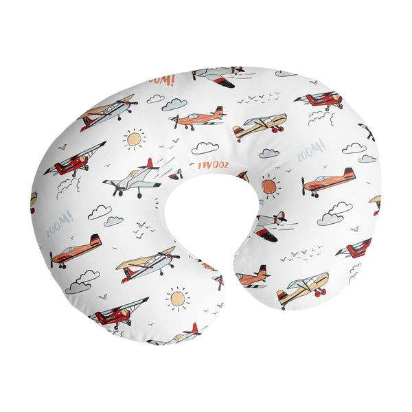 Airplane Red and Blue Collection Nursing Breastfeeding Pillow Cover