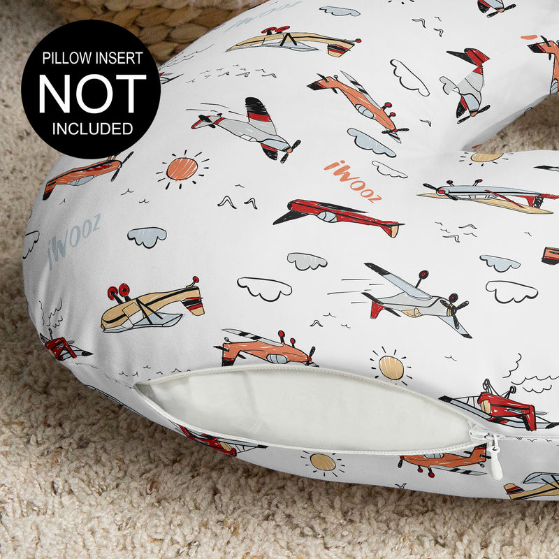 Airplane Red and Blue Collection Nursing Breastfeeding Pillow Cover
