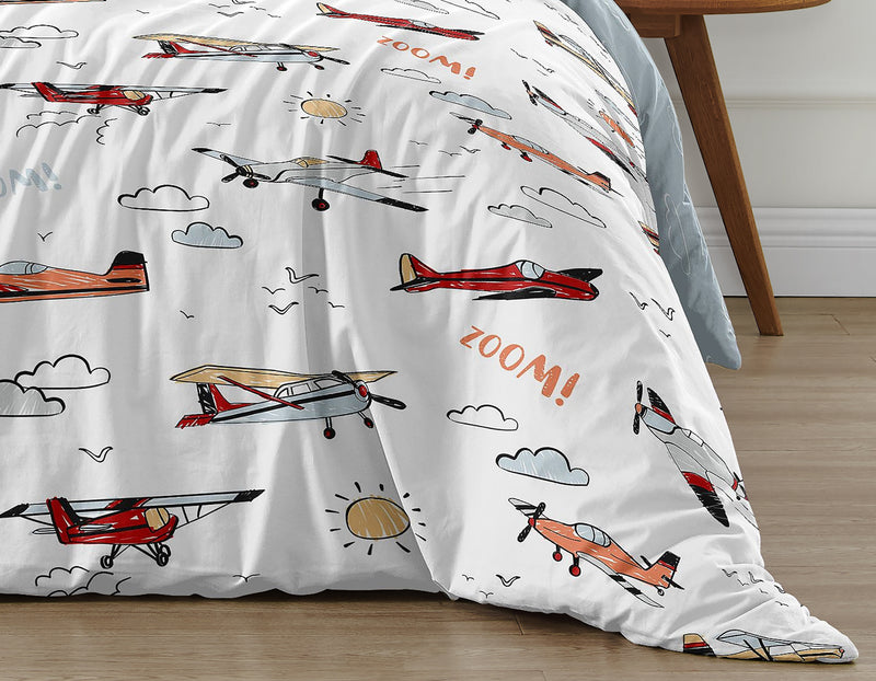 Airplane Red and Blue Collection Full/Queen Bedding