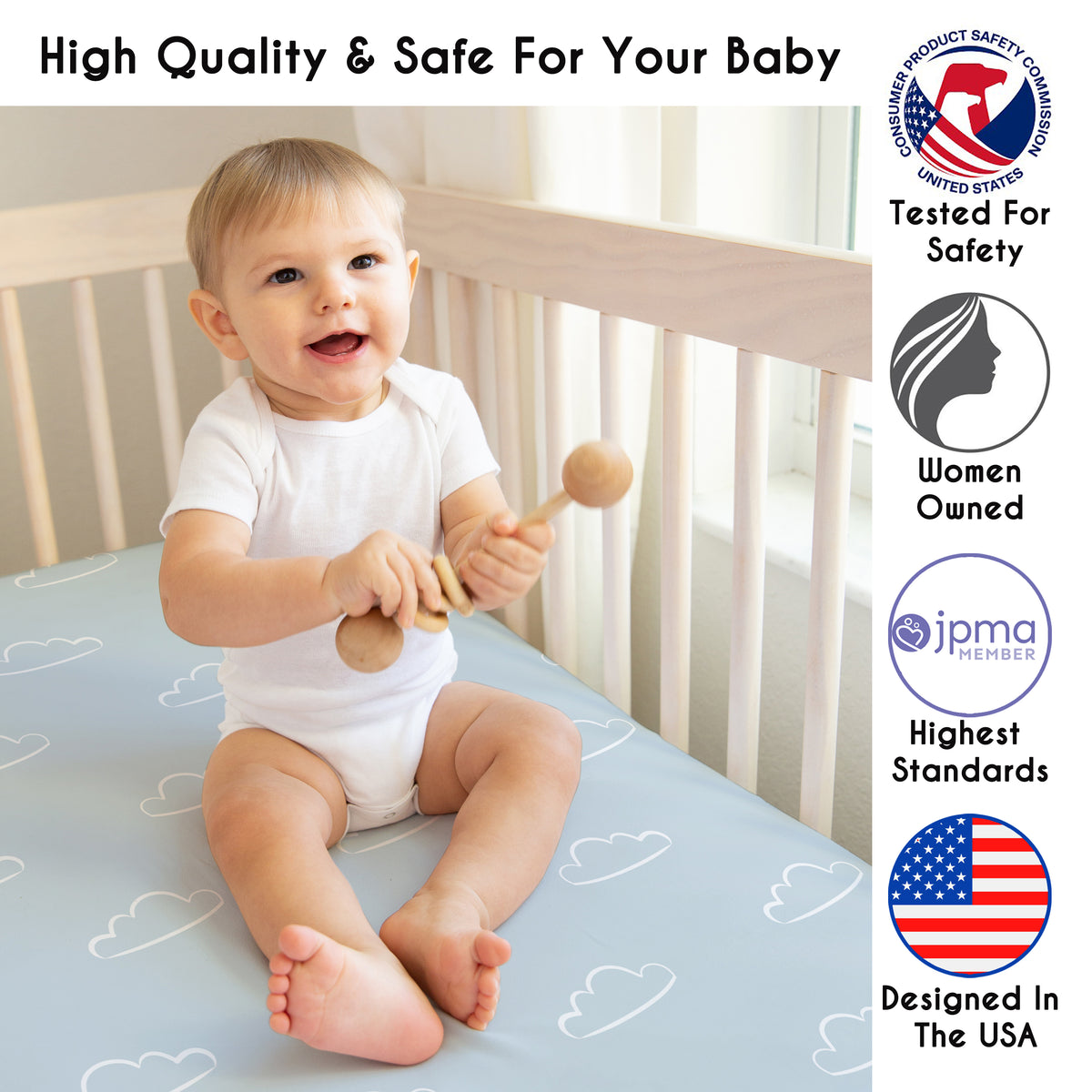 Airplane Red and Blue Collection 4 Piece Crib Bedding