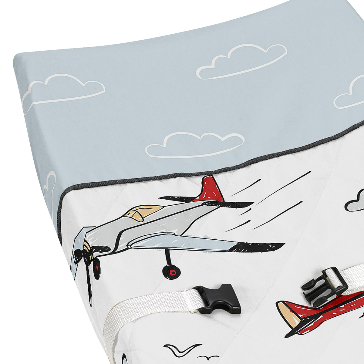 Airplane Red and Blue Collection Changing Pad Cover